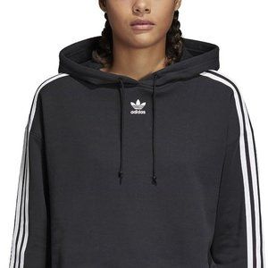 Adidas Originals women's cropped hoodie black L